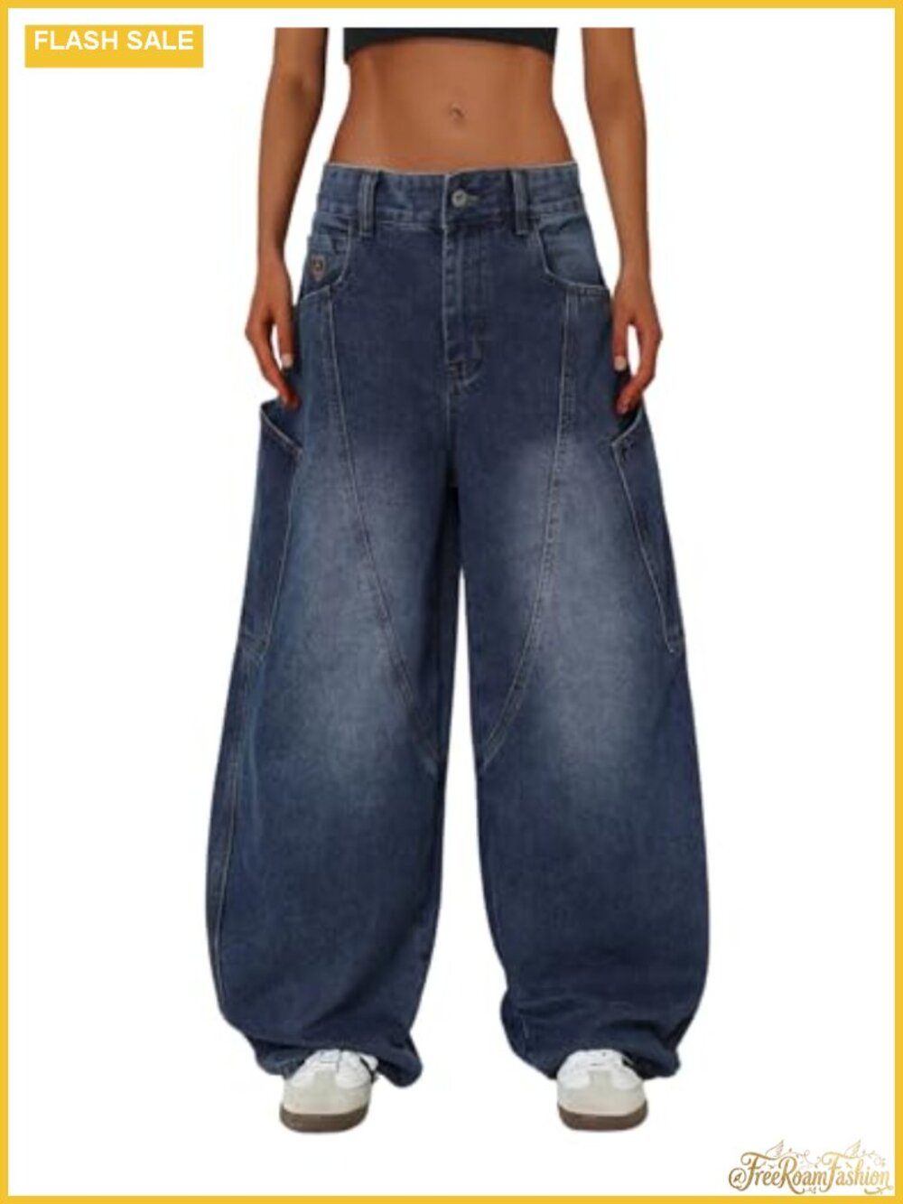 Big Pocket Barrel Pants Loose Oversized Baggy Wide Leg Jeans Men's Streetwear